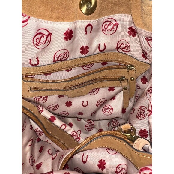 Lucky Brand Loredo Fringed Leather Boho Hobo Tote - Picture 10 of 11